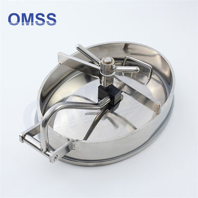 SS316L Sanitary Stainless Steel Oval Inner Opening Manhole Cover For Pressure Vessels