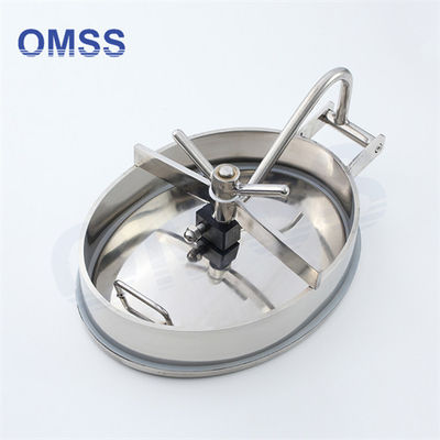 SS316L Sanitary Stainless Steel Oval Inner Opening Manhole Cover For Pressure Vessels