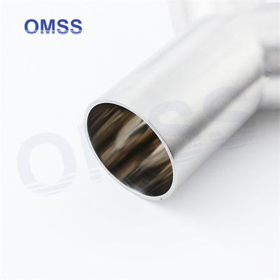 Metric Sanitary Fittings 316l Food Grade Stainless Steel Pipe Fitting Y Type Tee Pipe Fitting