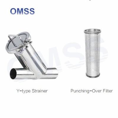 DN20-DN200 Sanitary Filter SS316 Stainless Steel Welded Angle Type Strainer Winding Metal Filter