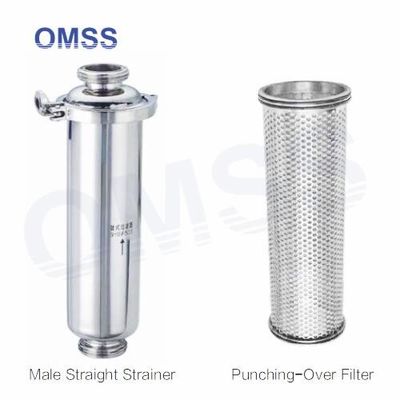 DN20-DN200 Sanitary Filter SS316 Stainless Steel Welded Angle Type Strainer Winding Metal Filter