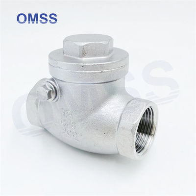 1 1/2&quot; Screwed Pipe Fittings Stainless Steel Threaded Swing Check Valve Fittings
