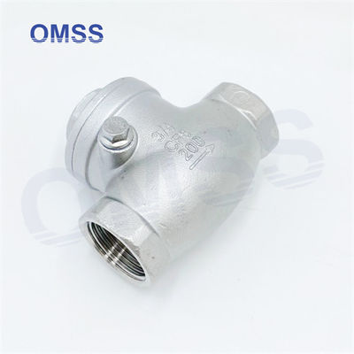 1 1/2&quot; Screwed Pipe Fittings Stainless Steel Threaded Swing Check Valve Fittings