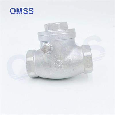 1 1/2&quot; Screwed Pipe Fittings Stainless Steel Threaded Swing Check Valve Fittings