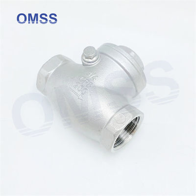 1 1/2&quot; Screwed Pipe Fittings Stainless Steel Threaded Swing Check Valve Fittings