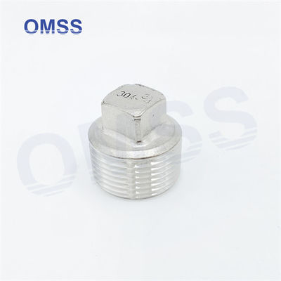 Stainless Steel Screwed Pipe Fittings 304 Square Hexagon Male Threaded Pipe Connector Plug